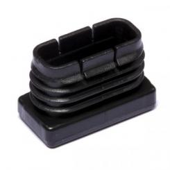 Contera interior rectangular. 20 x 40 mm / Negro. Bolsa 50 uds.