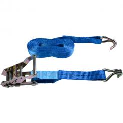 CORREA AMARRE 2 PIEZAS TRINQUETE TENSOR GANCHO PUNTIAGUDO 25MMX5M 1500 KG