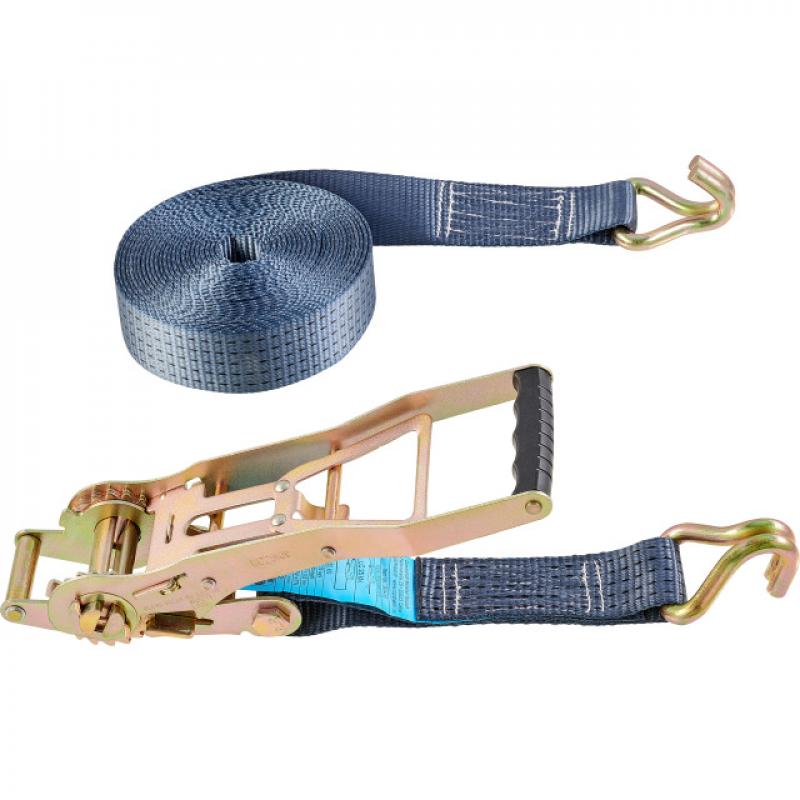 CORREA AMARRE 2 PIEZAS TRINQUETE TENSOR GANCHO PUNTIAGUDO 50MMX8M 5000 KG