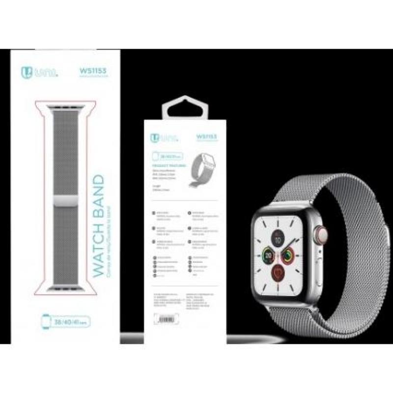Correa de reloj de Metal PLATA 38/40/41mm Apple Milano