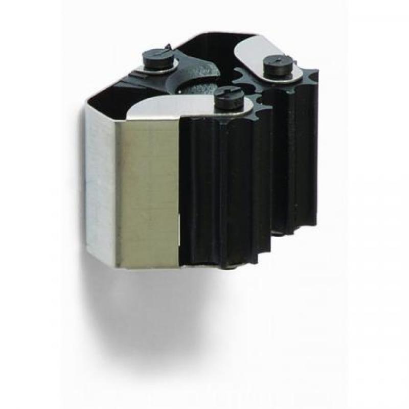 Cuelga escobas con rodillos. Adhes. y tornillos / Acero inox. Blister 1 ud.