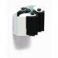 Cuelga escobas con rodillos. Adhes. y tornillos / Lacado blanco. Blister 1 ud.