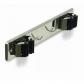 Cuelga escobas Doble con rodillos / Acero inox. Blister 1 ud.