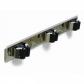 Cuelga escobas Triple con rodillos / Acero inox. Blister 1 ud.