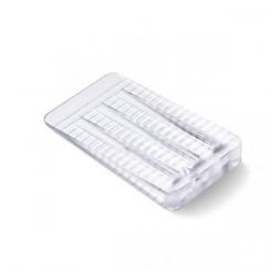 Cuña plastico. Peque√±a (50x30x7 mm) / Transparente. Blister 2 uds.