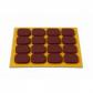 Deslizadores 16x20 mm / Marrón. Blister 16 rectángulos