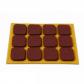 Deslizadores 20x23 mm / Marron. Blister 12 rectangulos
