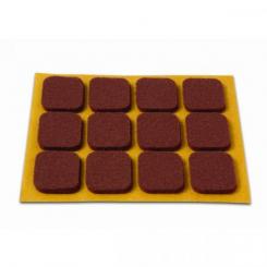 Deslizadores 20x23 mm / Marron. Blister 12 rectangulos
