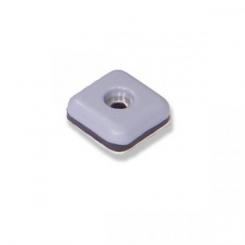 Deslizadores para muebles 24x24 mm.Adhes+tornillo / Gris. Blister 8 uds.