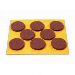 Deslizadores 25 mm / Marron. Blister 8 discos