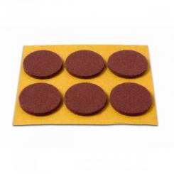 Deslizadores 30 mm / Marron. Blister 6 discos