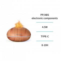 Difusor de aromaterapia RGB de flama – Madera