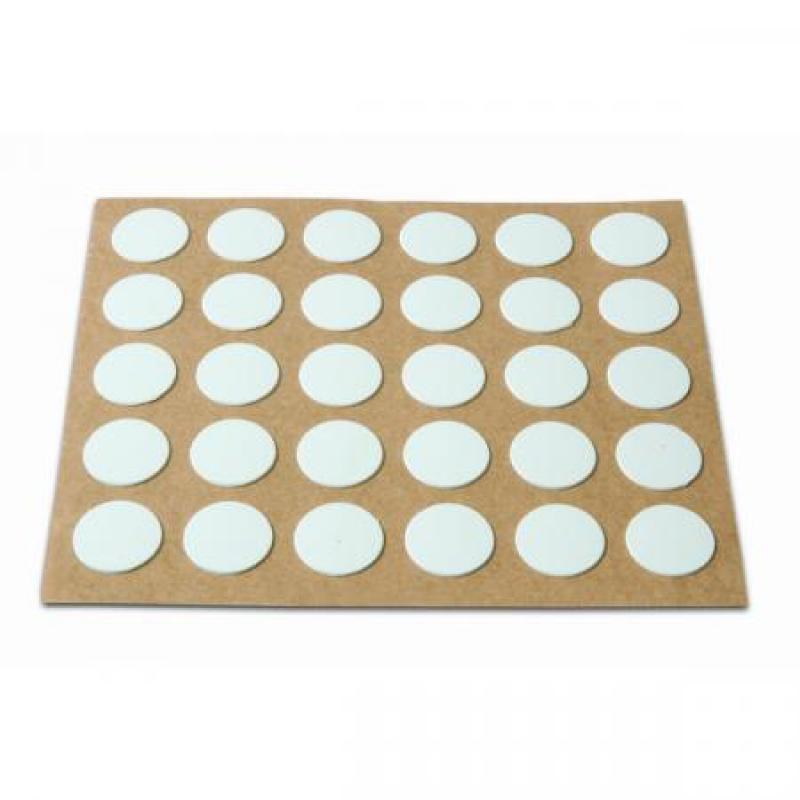 Embellecedor Cubre-tornillos adhesivo. Ø 13 mm / Blanco. Blister 30 discos