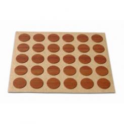 Embellecedor Cubre-tornillos adhesivo. √ò 13 mm / Mad.nogal.Blister 30 discos