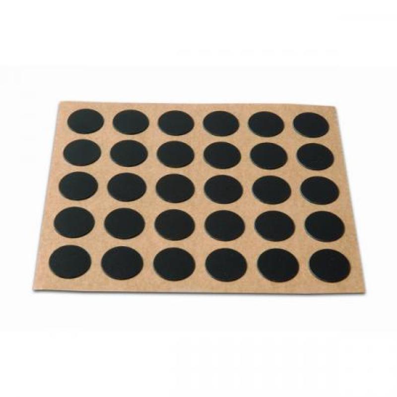 Embellecedor Cubre-tornillos adhesivo. Ø 13 mm / Negro. Blister 30 discos