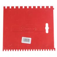 ESPATULA DENTADA PLASTICO 2 DIENTES DIFERENTES 170X145MM