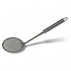 Espumadera de malla. Inox / Ø 10 cm. Etiqueta