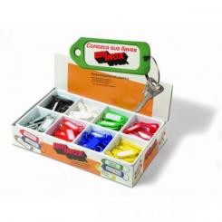 Expositor Portaetiquetas plastico / 8 colores x 25 uds. Expos.200 uds.