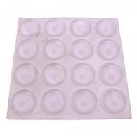 Gotas protectoras adhesivas. √ò 12 mm x 2,5 mm / Transparente.Blister 16 past.