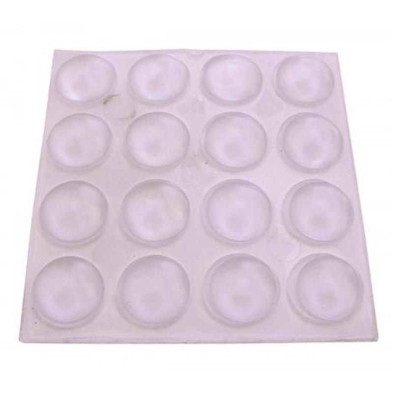 Gotas protectoras adhesivas. Ø 12 mm x 2,5 mm / Transparente.Blister 16 past.