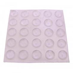 Gotas protectoras adhesivas. 9 mm x 2 mm / Transparente.Blister 25 past.