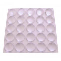 Gotas protectoras adhesivas. Ø10 mm Alto 5 mm / Transparente.Blister 25 past.