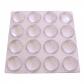 Gotas protectoras adhesivas. Ø12 mm Alto 6 mm / Transparente.Blister 16 past.