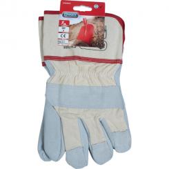 GUANTES CUERO Y ALGODON T.10