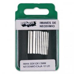 Iman - Bloque 30x10x1.5 mm / Neodimio. Caja-display 12 ud.