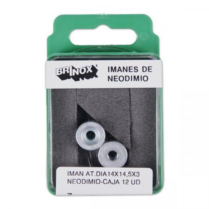 Imán - Disco atornillable Ø14x4,5x3 / Neodimio. Caja-display 12 ud.