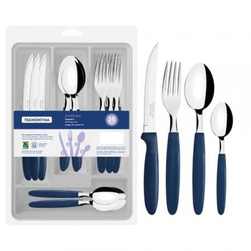 JUEGO DE CUBIERTOS 25PZAS. - IPANEMA AZUL