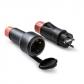 Kit Clavija+Base TT 16A-250V Negro prensaestopa