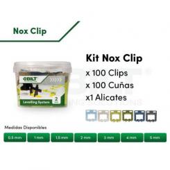 KIT LEVELLING 100 cuñas, 100 clips de 1 mm + 1 pinza ajustable.