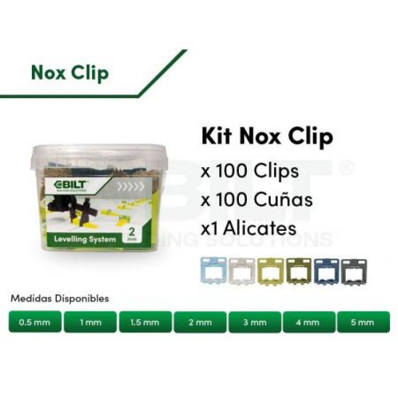KIT LEVELLING 100 cuñas, 100 clips de 1 mm + 1 pinza ajustable.