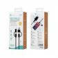 PD60W Cable de funda de carga rápida Aleación de aluminio trenzado USB A+Tipo-C a Tipo-C+Lightning 1M 3A OD3.5 Negro
