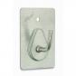 Percha Gancho grande. Adhesiva / Acero inox. Blister 2 uds.