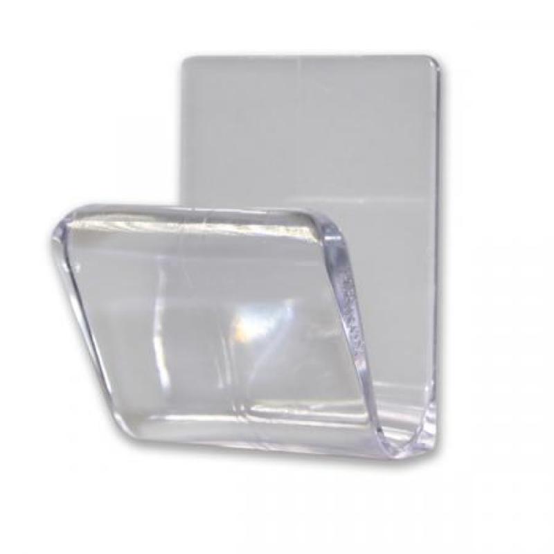 Percha Master Adhesiva. Plástico / Transparente. Blister 1 ud.