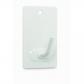 Percha mediana adhesiva / Lacado blanco. Blister 3 uds.