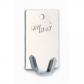 Percha Pequeña adhesiva / Acero inox. Blister 4 uds.