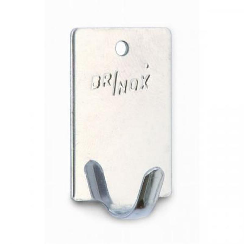 Percha Pequeña adhesiva / Acero inox. Blister 4 uds.