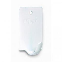 Percha Pequeña adhesiva / Lacado blanco. Blister 4 uds.