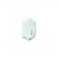 Percha plastico mediana. Adhesiva / Blanco. Blister 2 uds.