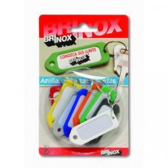 Portaetiquetas plastico / 8 colores x 1 u.Blister 8 ud