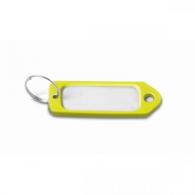 Portaetiquetas plastico / Amarillo. Bolsa 50 uds.