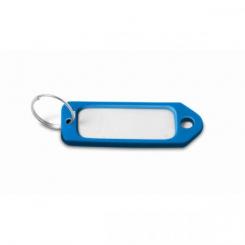Portaetiquetas plastico / Azul. Bolsa 50 uds.