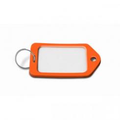 Portaetiquetas plastico Grande / Naranja. Bolsa 25 uds.