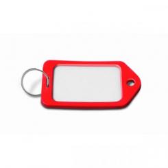 Portaetiquetas plastico Grande / Rojo. Bolsa 25 uds.