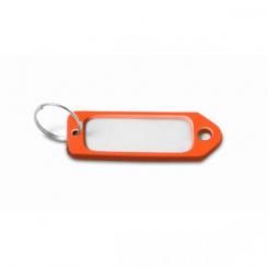 Portaetiquetas plastico / Naranja. Bolsa 50 uds.