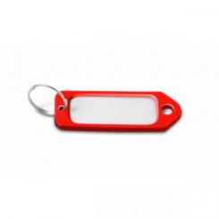 Portaetiquetas plastico / Rojo. Bolsa 50 uds.