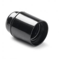 Portalámparas liso E-27 Negro